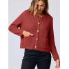 image:imageANRABESS Women Cardigan Sweater Dressy Casual Classic Long Sleeve Crew Neck Button Down Tweed Knit Jacket 2026 Fall OutfitsOrange Red