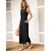 image:imageANRABESS Women Summer Casual Sleeveless Maxi Sundress Beach Tank Dresses Pockets Travel Vacation Clothes Cruise Outfits 2026Black