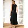 image:imageANRABESS Women Summer Casual Sleeveless Maxi Sundress Beach Tank Dresses Pockets Travel Vacation Clothes Cruise Outfits 2026Black