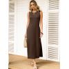 image:imageANRABESS Women Summer Casual Sleeveless Maxi Sundress Beach Tank Dresses Pockets Travel Vacation Clothes Cruise Outfits 2026Brown