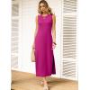 image:imageANRABESS Women Summer Casual Sleeveless Maxi Sundress Beach Tank Dresses Pockets Travel Vacation Clothes Cruise Outfits 2026Hot Pink