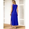 image:imageANRABESS Women Summer Casual Sleeveless Maxi Sundress Beach Tank Dresses Pockets Travel Vacation Clothes Cruise Outfits 2026Royal Blue