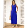 image:imageANRABESS Women Summer Casual Sleeveless Maxi Sundress Beach Tank Dresses Pockets Travel Vacation Clothes Cruise Outfits 2026Royal Blue