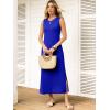 image:imageANRABESS Women Summer Casual Sleeveless Maxi Sundress Beach Tank Dresses Pockets Travel Vacation Clothes Cruise Outfits 2026Royal Blue