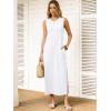 image:imageANRABESS Women Summer Casual Sleeveless Maxi Sundress Beach Tank Dresses Pockets Travel Vacation Clothes Cruise Outfits 2026White