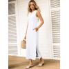 image:imageANRABESS Women Summer Casual Sleeveless Maxi Sundress Beach Tank Dresses Pockets Travel Vacation Clothes Cruise Outfits 2026White