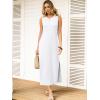image:imageANRABESS Women Summer Casual Sleeveless Maxi Sundress Beach Tank Dresses Pockets Travel Vacation Clothes Cruise Outfits 2026White