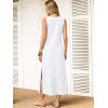 image:imageANRABESS Women Summer Casual Sleeveless Maxi Sundress Beach Tank Dresses Pockets Travel Vacation Clothes Cruise Outfits 2026White