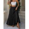 image:imageANRABESS Womens Maxi Skirt Flowy Swing Ruffle Tiered Elastic High Waist Long Skirts 2026 Summer Casual Beach Vacation ClothesBlack