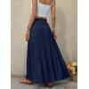 image:imageANRABESS Womens Maxi Skirt Flowy Swing Ruffle Tiered Elastic High Waist Long Skirts 2026 Summer Casual Beach Vacation ClothesNavy Blue