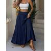 image:imageANRABESS Womens Maxi Skirt Flowy Swing Ruffle Tiered Elastic High Waist Long Skirts 2026 Summer Casual Beach Vacation ClothesNavy Blue
