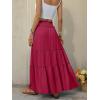 image:imageANRABESS Womens Maxi Skirt Flowy Swing Ruffle Tiered Elastic High Waist Long Skirts 2026 Summer Casual Beach Vacation ClothesRed