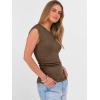 image:imageANRABESS Womens Tops Cap Sleeve Crewneck Shirts Casual Ribbed Knit Slim Fit Ruched Summer Basic Tee Tank 2026 Trendy ClothesBrown