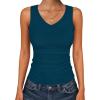image:imageANRABESS Tank Tops for Women V Neck Ribbed Knit Slim Fitted Sleeveless Basic Tee Tanks Casual Summer Clothes 2026Indigo