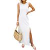 image:imageANRABESS Women Summer Casual Sleeveless Maxi Sundress Beach Tank Dresses Pockets Travel Vacation Clothes Cruise Outfits 2026White