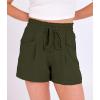 image:imageANRABESS Shorts for Women Summer Casual High Waist Drawstring Comfy Dressy Lounge 2026 Beach Vacation Shorts with PocketsArmy Green