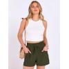 image:imageANRABESS Shorts for Women Summer Casual High Waist Drawstring Comfy Dressy Lounge 2026 Beach Vacation Shorts with PocketsArmy Green