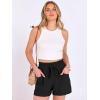image:imageANRABESS Shorts for Women Summer Casual High Waist Drawstring Comfy Dressy Lounge 2026 Beach Vacation Shorts with PocketsBlack