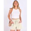 image:imageANRABESS Shorts for Women Summer Casual High Waist Drawstring Comfy Dressy Lounge 2026 Beach Vacation Shorts with PocketsLight Yellow