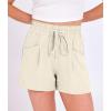 image:imageANRABESS Shorts for Women Summer Casual High Waist Drawstring Comfy Dressy Lounge 2026 Beach Vacation Shorts with PocketsLight Yellow