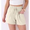 image:imageANRABESS Shorts for Women Summer Casual High Waist Drawstring Comfy Dressy Lounge 2026 Beach Vacation Shorts with PocketsLight Yellow