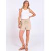 image:imageANRABESS Shorts for Women Summer Casual High Waist Drawstring Comfy Dressy Lounge 2026 Beach Vacation Shorts with PocketsParchment