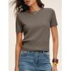 image:imageANRABESS Womens Short Sleeve Sweaters Cropped Crew Neck Business Casual Lightweight Sweater Tops 2026 Spring Summer OutfitsLight Coffee
