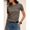 image:imageANRABESS Womens Short Sleeve Sweaters Cropped Crew Neck Business Casual Lightweight Sweater Tops 2026 Spring Summer OutfitsLight Coffee