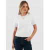 image:imageANRABESS Womens Short Sleeve Sweaters Cropped Crew Neck Business Casual Lightweight Sweater Tops 2026 Spring Summer OutfitsWhite