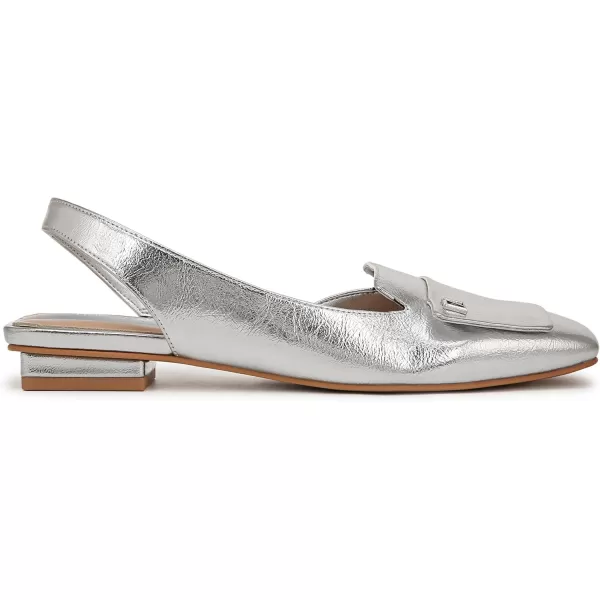 Franco Sarto Womens Tegan Slingback Ballet FlatsSilver Metallic