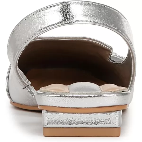 Franco Sarto Womens Tegan Slingback Ballet FlatsSilver Metallic