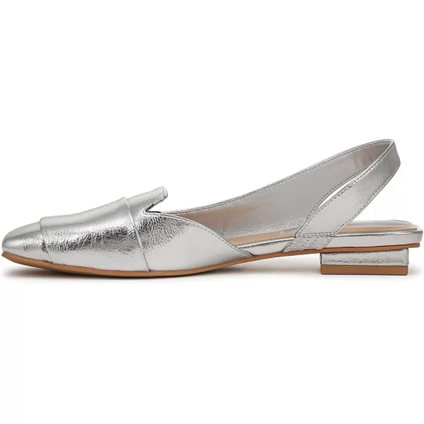 Franco Sarto Womens Tegan Slingback Ballet FlatsSilver Metallic