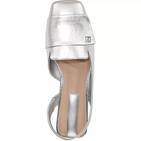 Franco Sarto Womens Tegan Slingback Ballet FlatsSilver Metallic