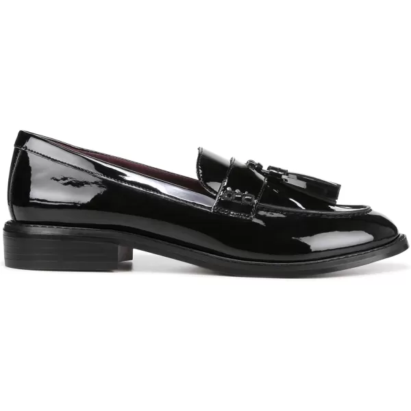 Franco Sarto Womens Carolynn Low Slip on Tassel LoafersBlack Patent