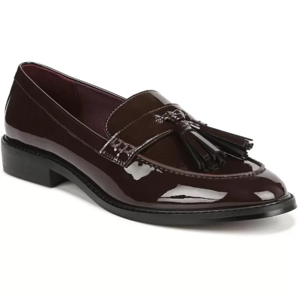 Franco Sarto Womens Carolynn Low Slip on Tassel LoafersHickory Brown Patent