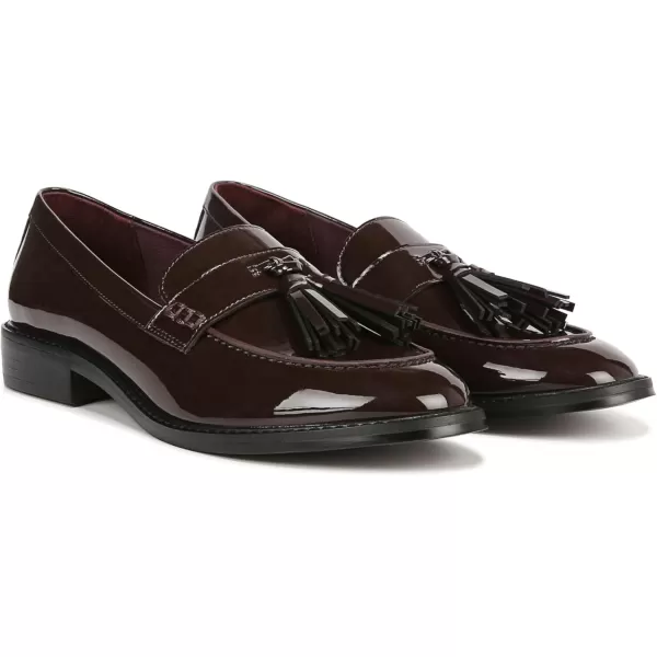 Franco Sarto Womens Carolynn Low Slip on Tassel LoafersHickory Brown Patent