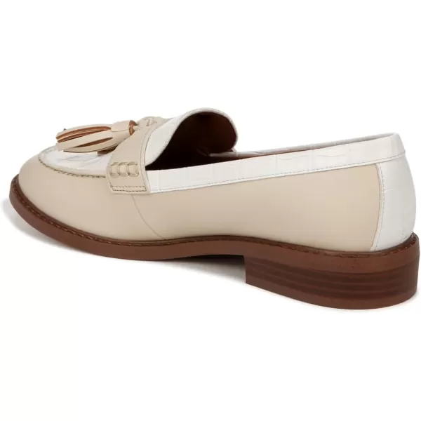 Franco Sarto Womens Carolynn Low Slip on Tassel LoafersIvoryWhite Color Block