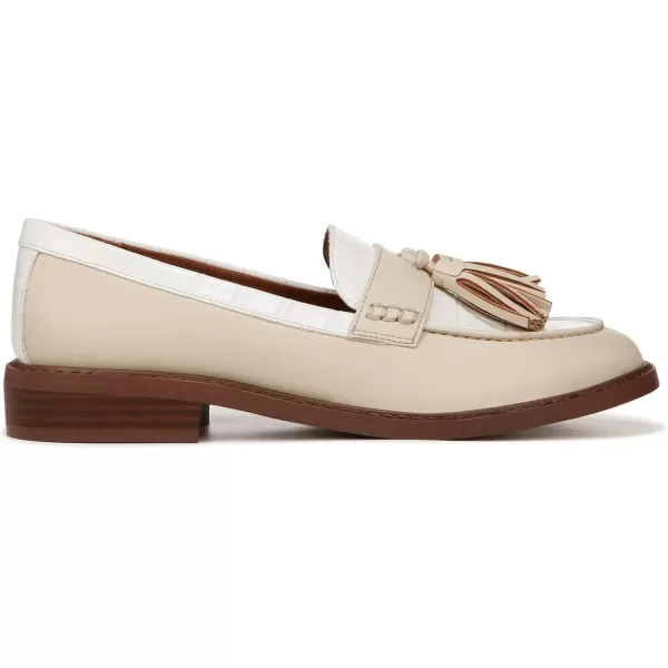 Franco Sarto Womens Carolynn Low Slip on Tassel LoafersIvoryWhite Color Block