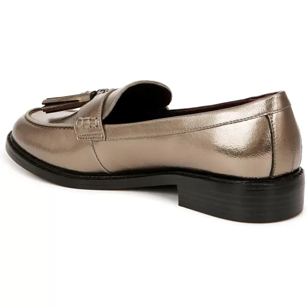 Franco Sarto Womens Carolynn Low Slip on Tassel LoafersPewter Metallic