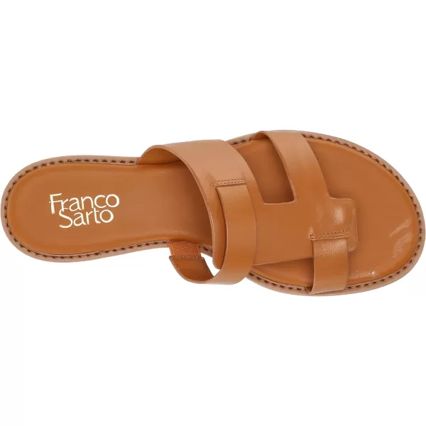 Franco Sarto Womens Gretta Flat SandalTan Leather