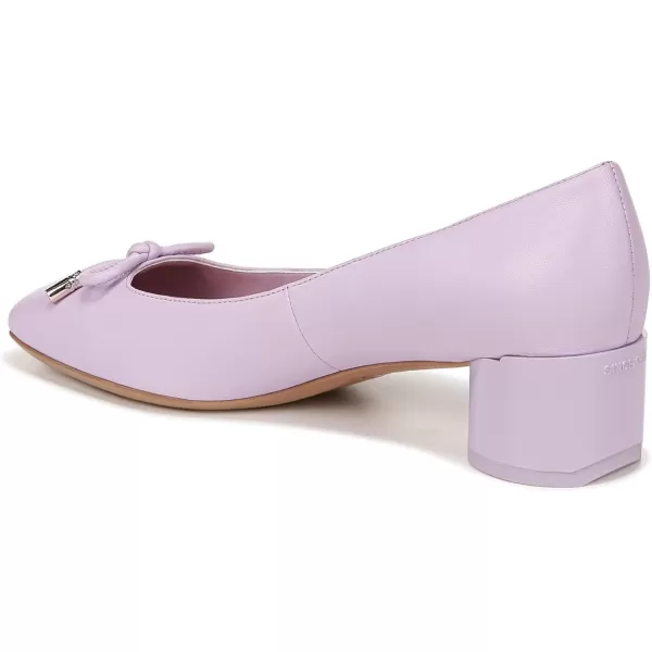 Franco Sarto Womens Natalia Square Toe Block Heel Pumps with BowLilac Purple Leather