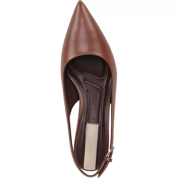 Franco Sarto Womens Racer Slingback PumpAcorn Brown Leather