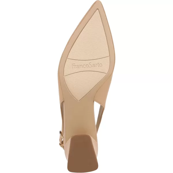 Franco Sarto Womens Racer Slingback PumpBeige Leather