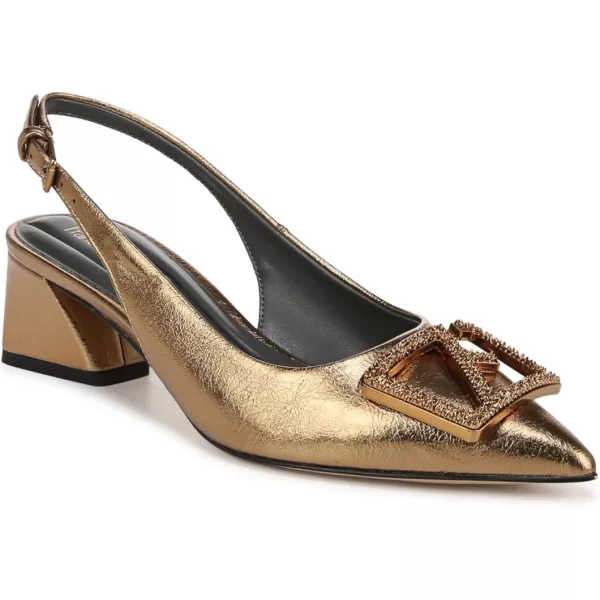 Franco Sarto Womens Racer Slingback PumpBronze Metallic Ornament