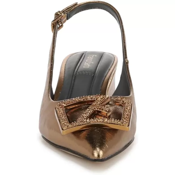 Franco Sarto Womens Racer Slingback PumpBronze Metallic Ornament