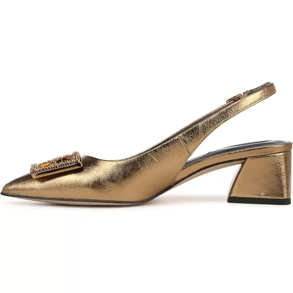 Franco Sarto Womens Racer Slingback PumpBronze Metallic Ornament