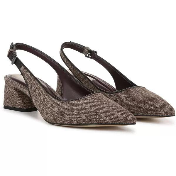 Franco Sarto Womens Racer Slingback PumpBrown Herringbone