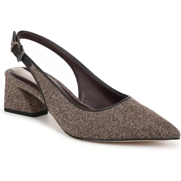 Franco Sarto Womens Racer Slingback PumpBrown Herringbone