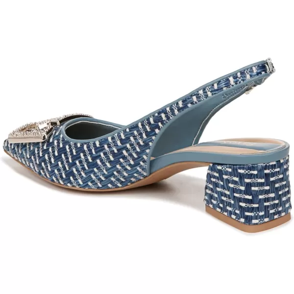 Franco Sarto Womens Racer Slingback PumpMulti Blue Woven Fabric