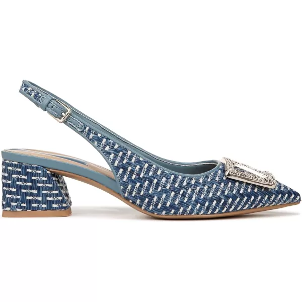 Franco Sarto Womens Racer Slingback PumpMulti Blue Woven Fabric